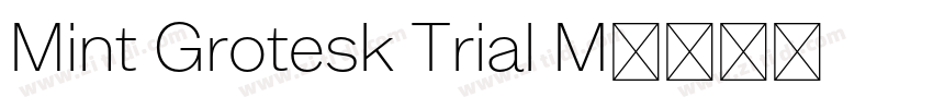 Mint Grotesk Trial M字体转换